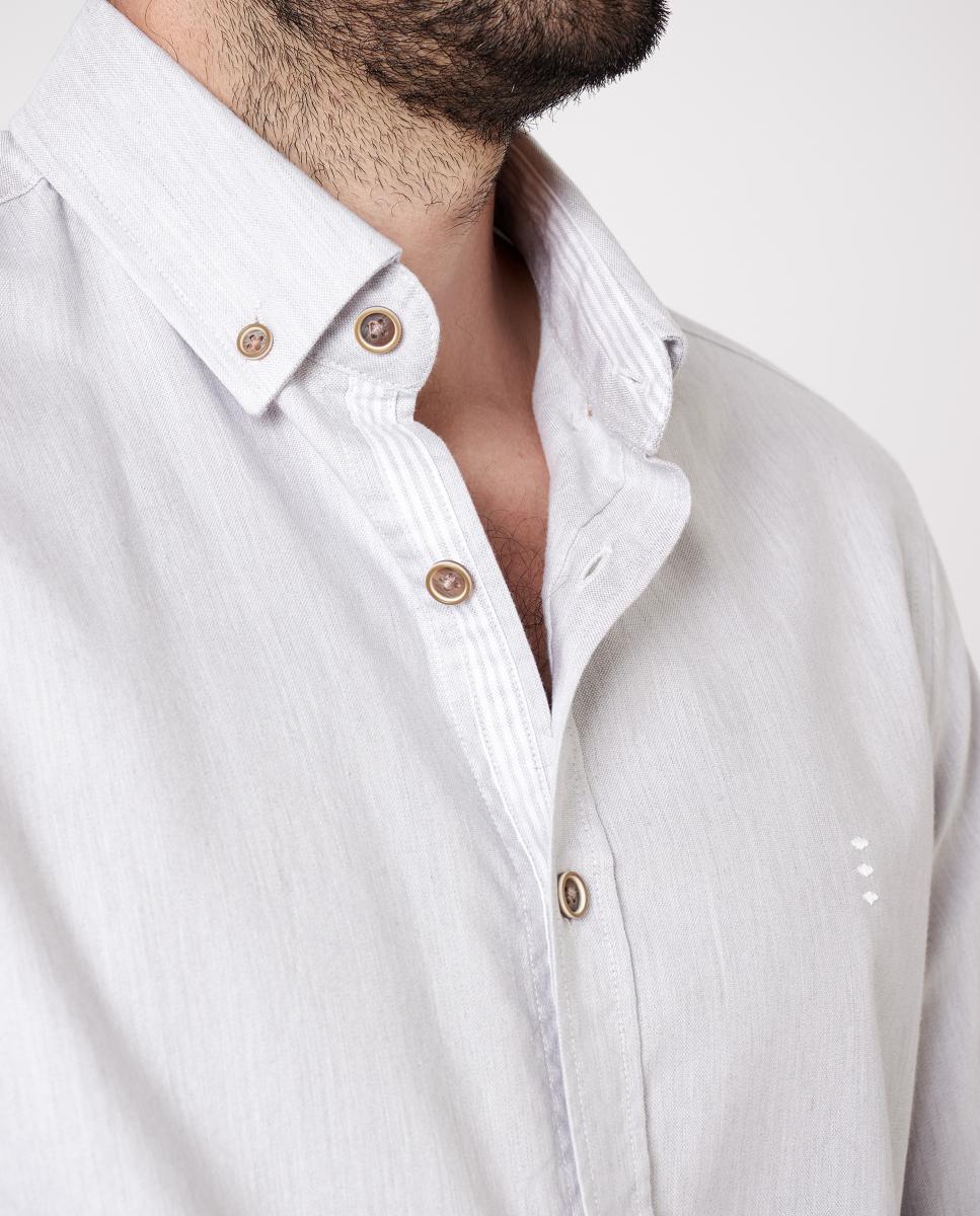 Imagen 3 de Camisa de hombre slim - Florentino - Gris claro Gris claro