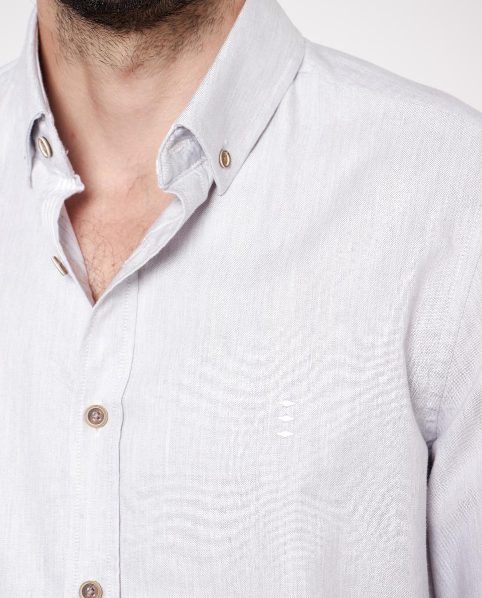 Imagen 4 de Camisa de hombre slim - Florentino - Gris claro Gris claro