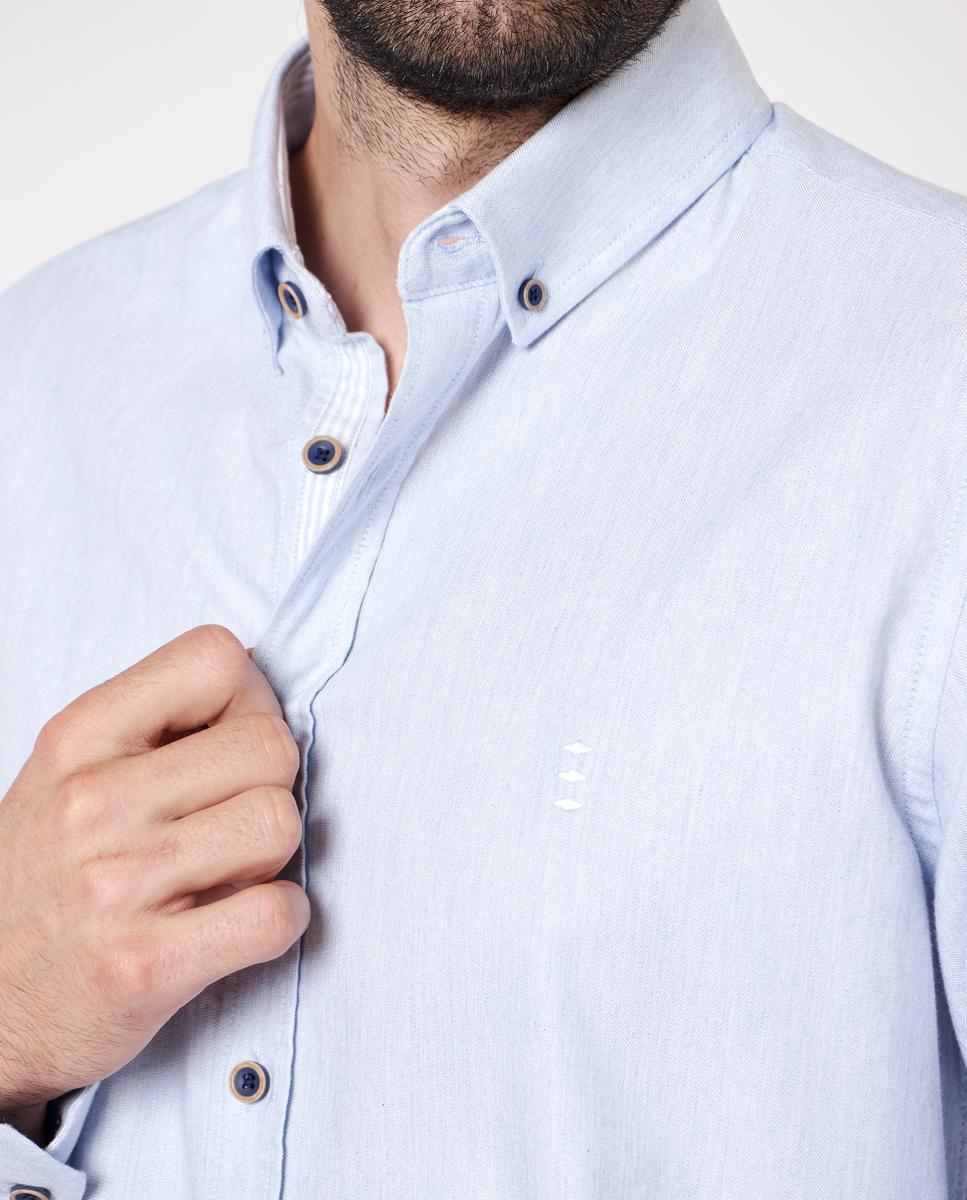 Imagen 3 de Camisa de hombre slim - Florentino - Azul claro Azul claro