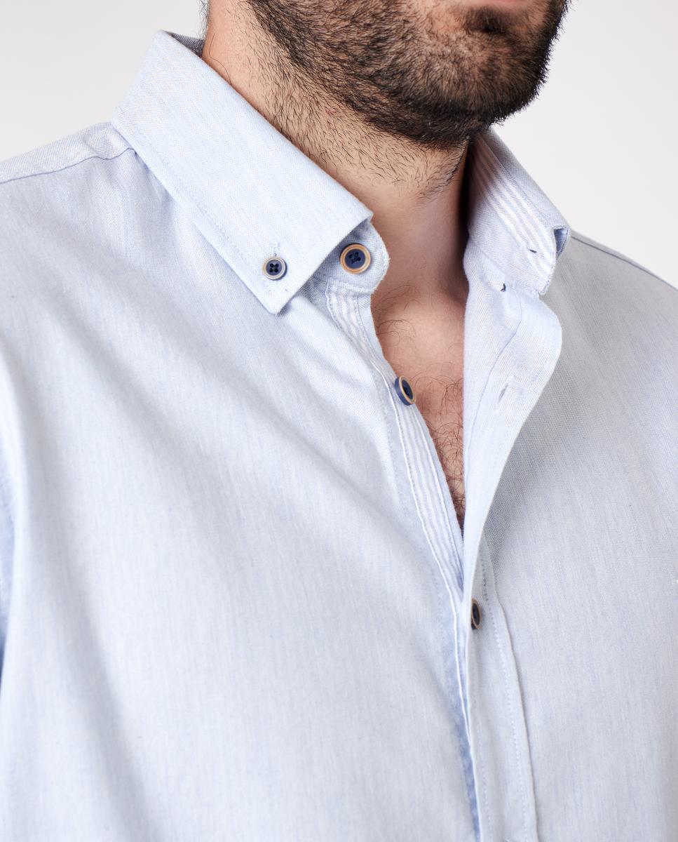 Imagen 4 de Camisa de hombre slim - Florentino - Azul claro Azul claro