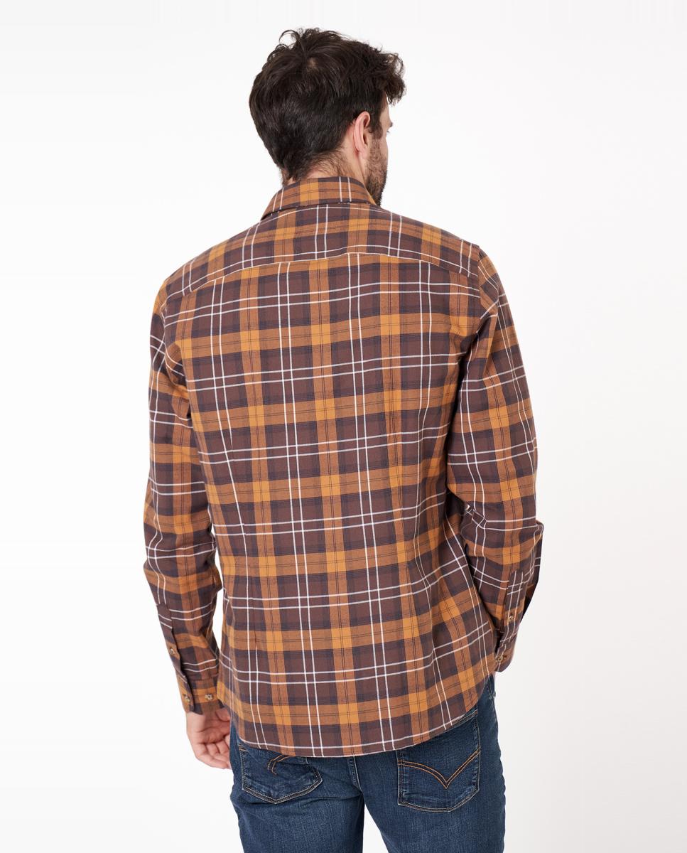 Imagen 2 de Camisa de hombre regular cuadros - Florentino - Marrón Marrón