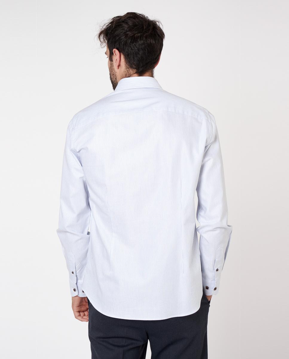 Imagen 2 de Camisa de hombre regular listas - Florentino - Azul claro Azul claro