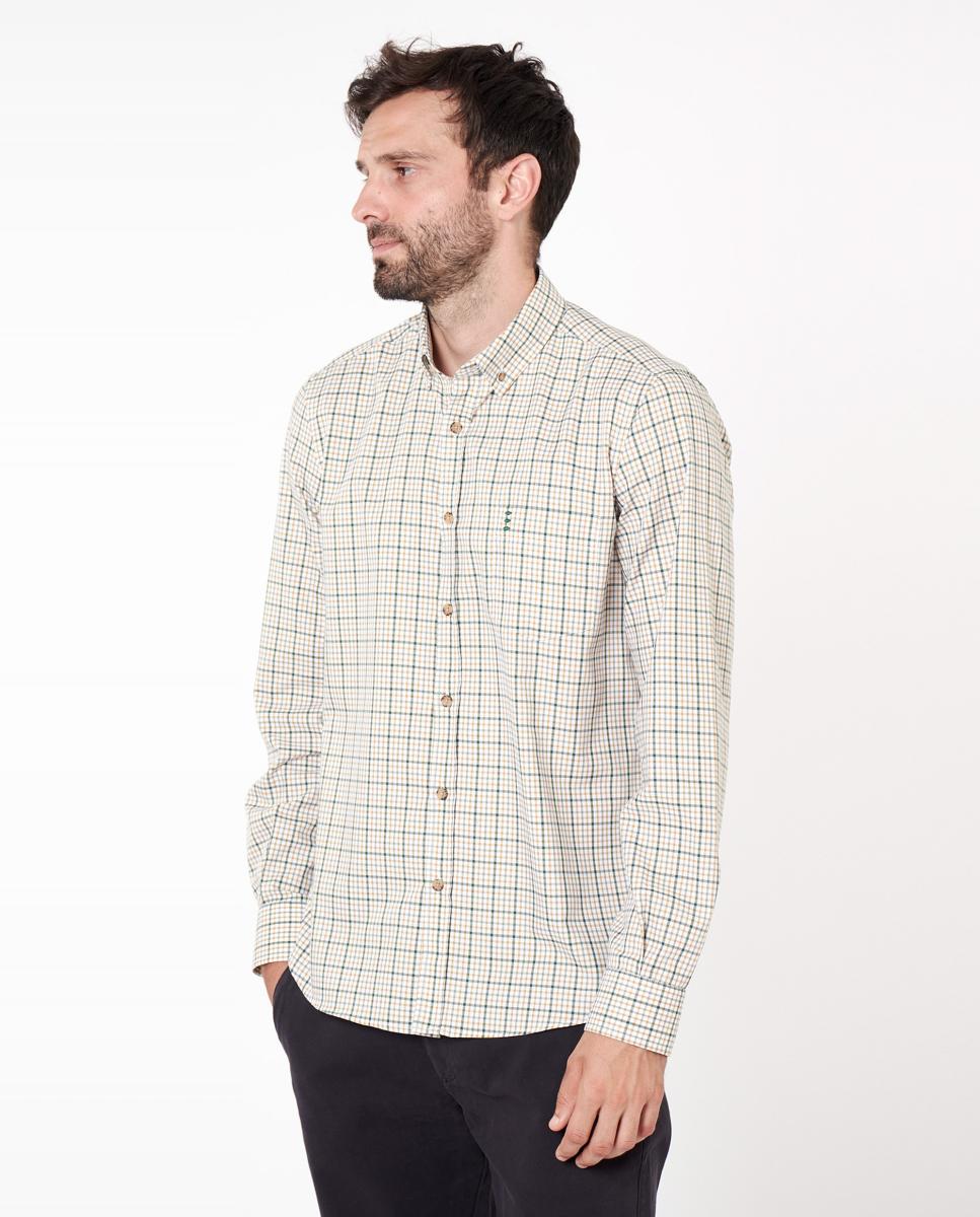 Imagen 1 de Camisa de hombre regular cuadros Verde