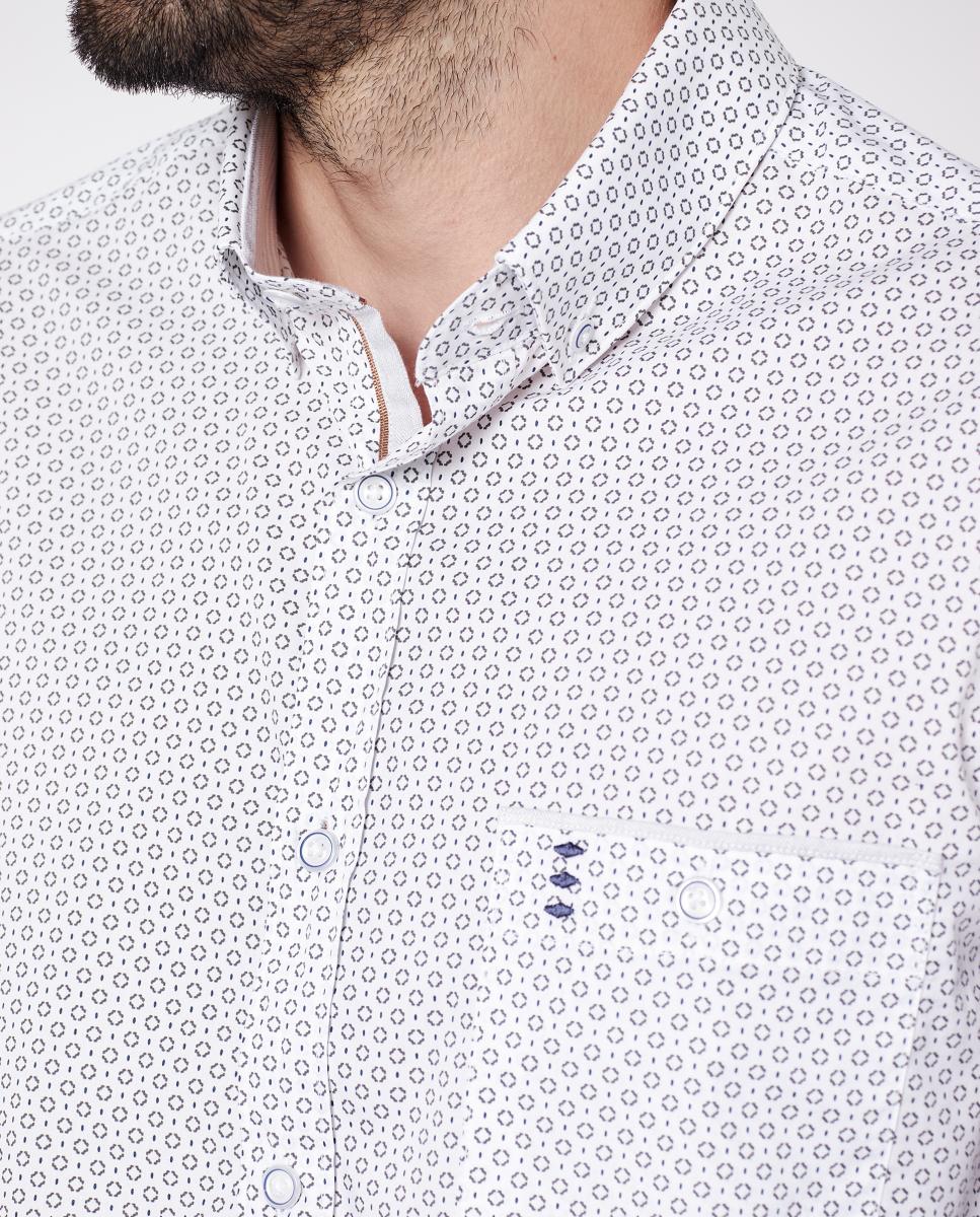 Imagen 3 de Camisa de hombre slim - Florentino - Blanco Blanco
