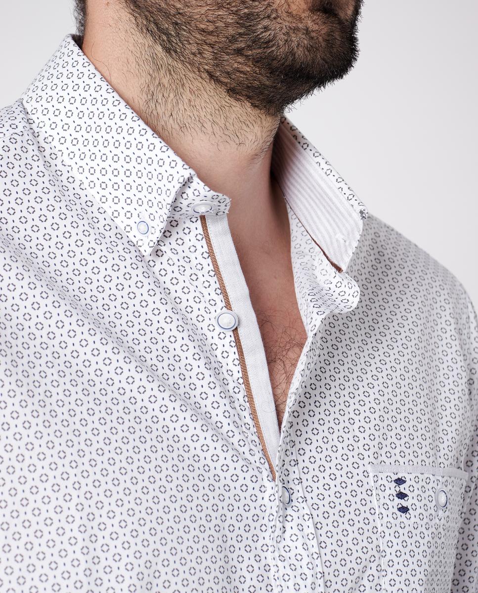 Imagen 4 de Camisa de hombre slim - Florentino - Blanco Blanco