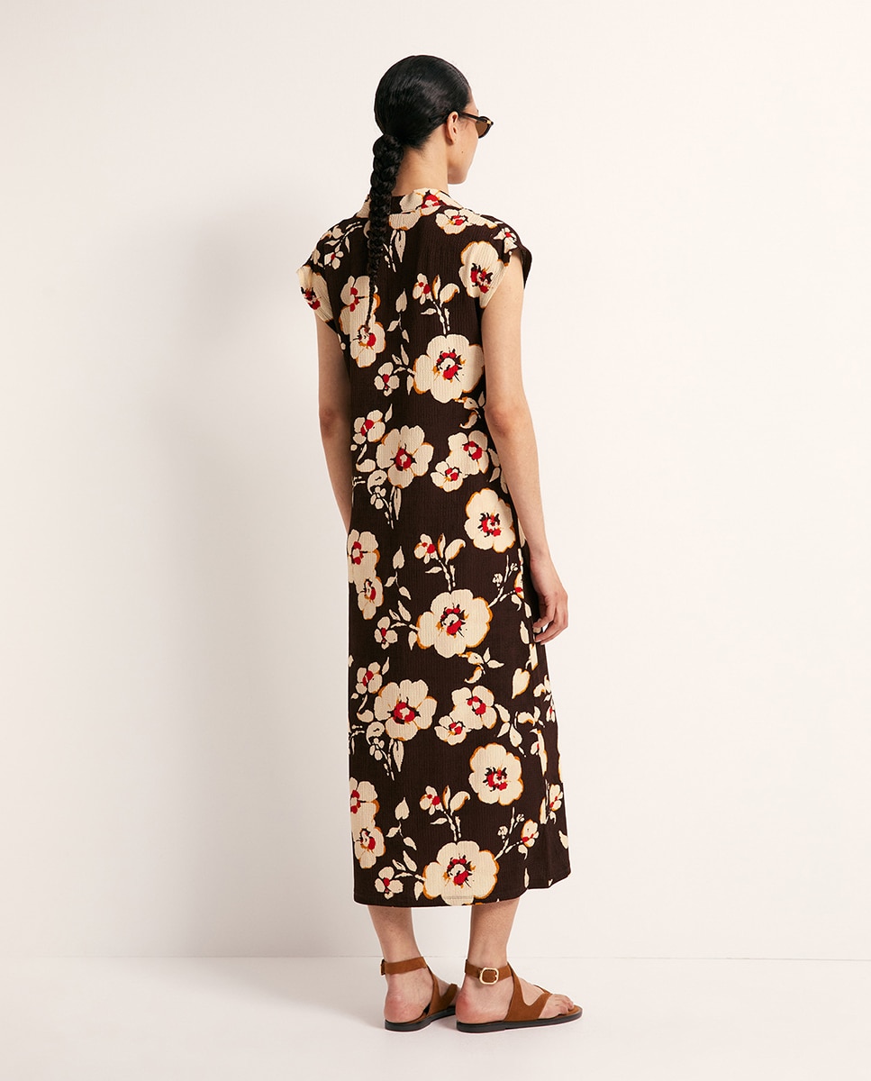 Vestido Tipo Túnica com Textura Bordeaux-4