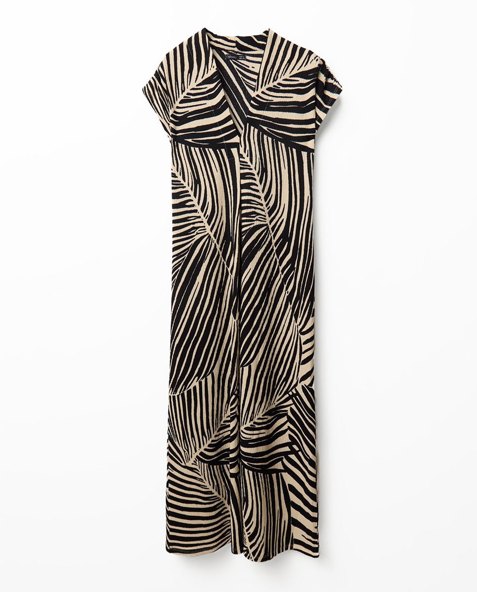 Vestido Tipo Túnica com Textura Preto-5