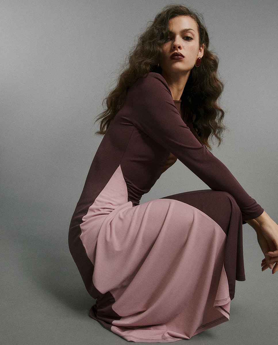 Vestido frunce poliamida - Sfera - 200 Rosa 200 Rosa-4