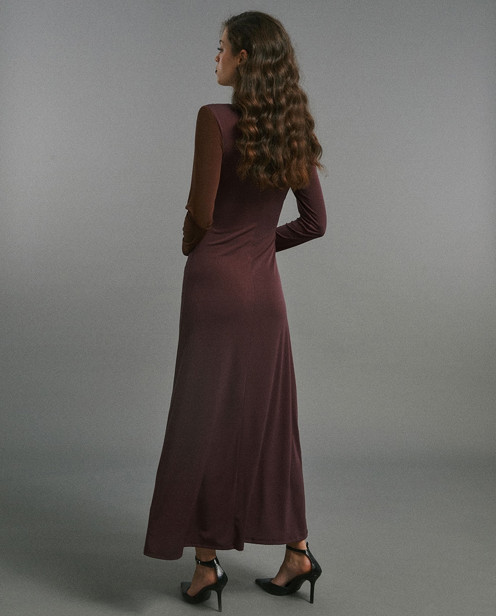 Vestido frunce poliamida - Sfera - 200 Rosa 200 Rosa-5