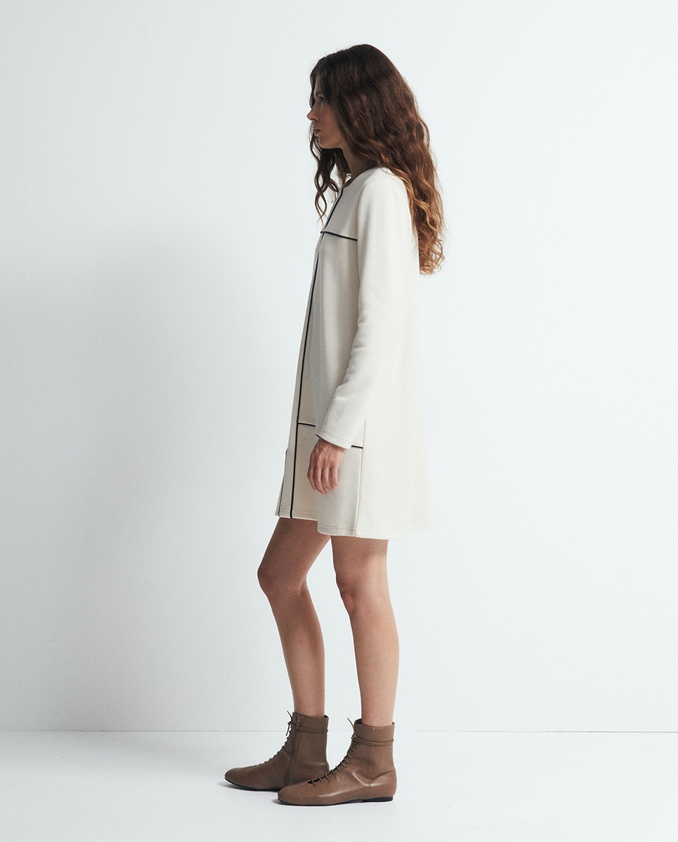 Vestido mini soft - Sfera - 120 Crudo 120 Crudo-3