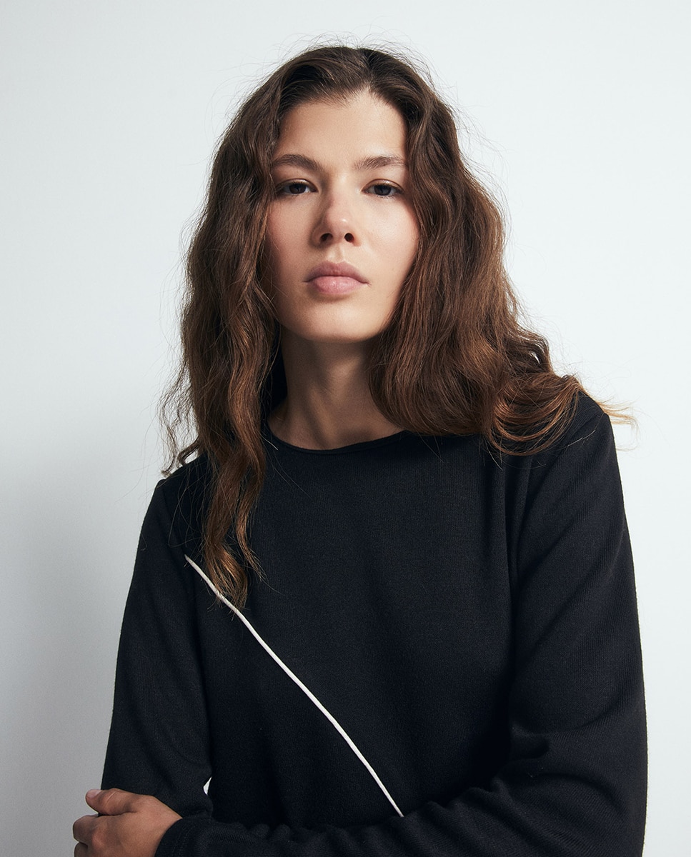 Vestido mini soft - Sfera - Negro Negro-2
