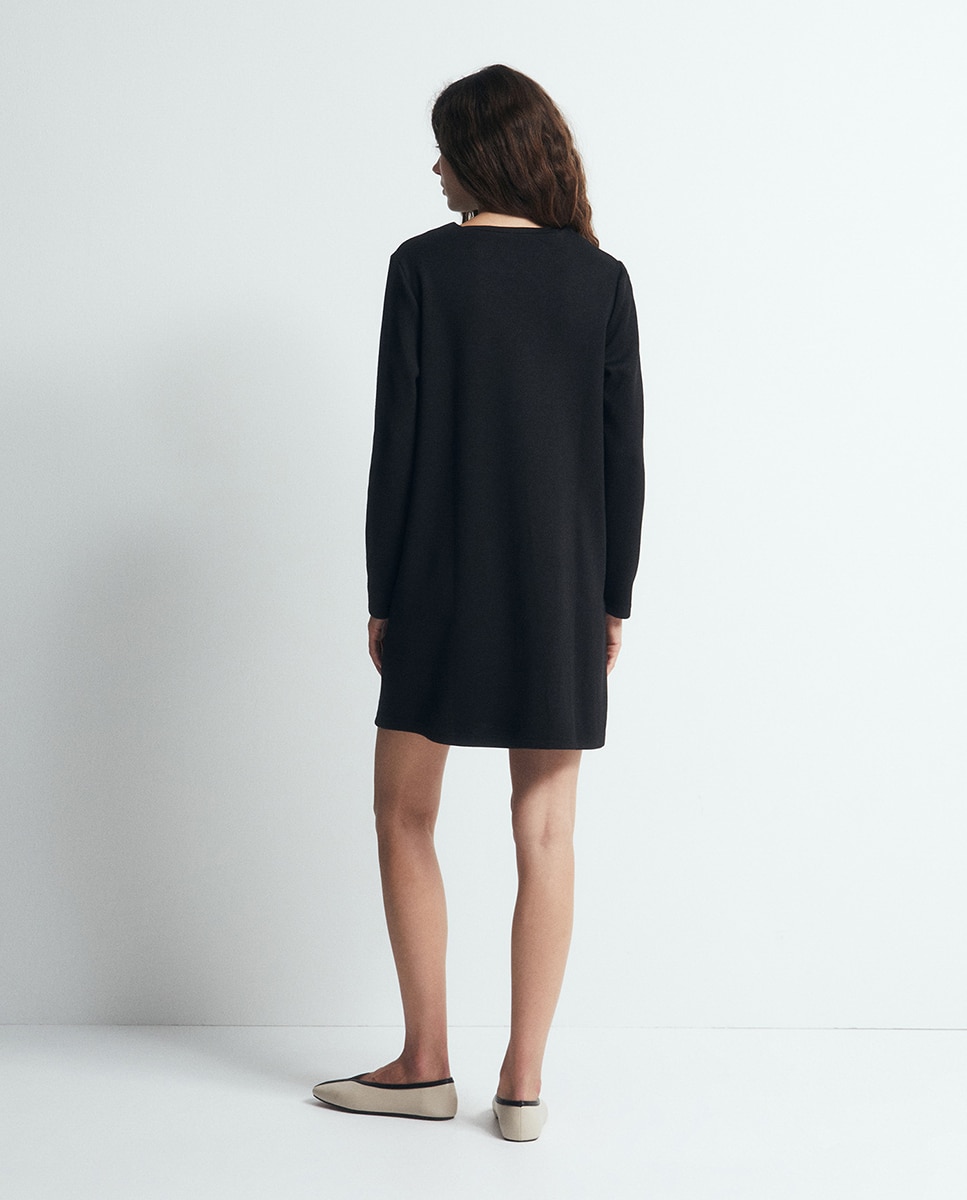 Vestido mini soft - Sfera - Negro Negro-4