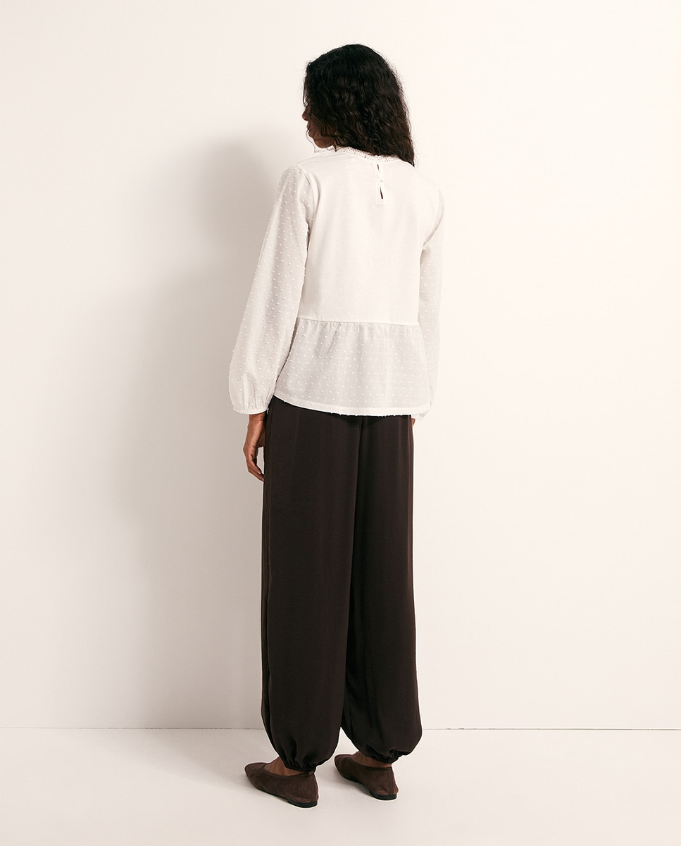 T-shirt com Plumetti Branco-5