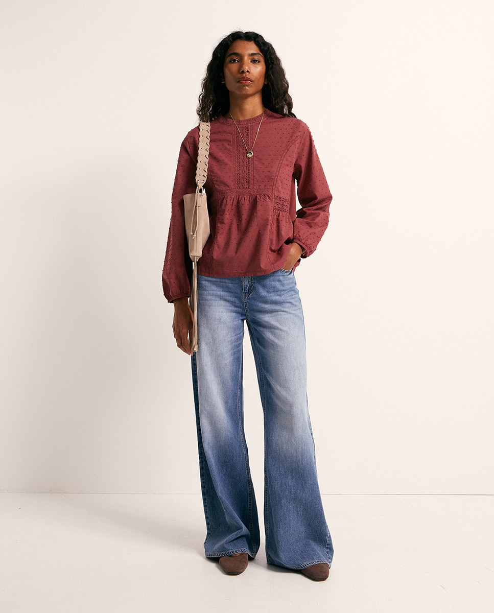 T-shirt com Plumetti 230 Rosa Escuro-2