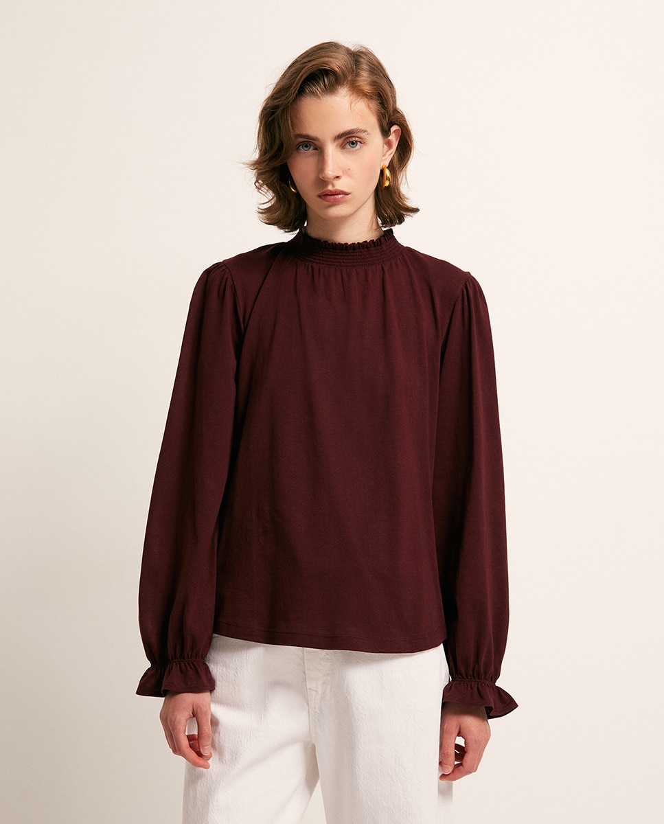 T-shirt lisa Bordeaux-2