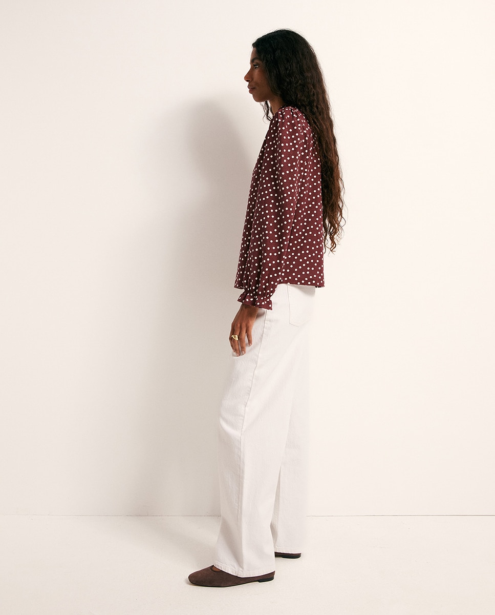T-shirt estampada Bordeaux-4