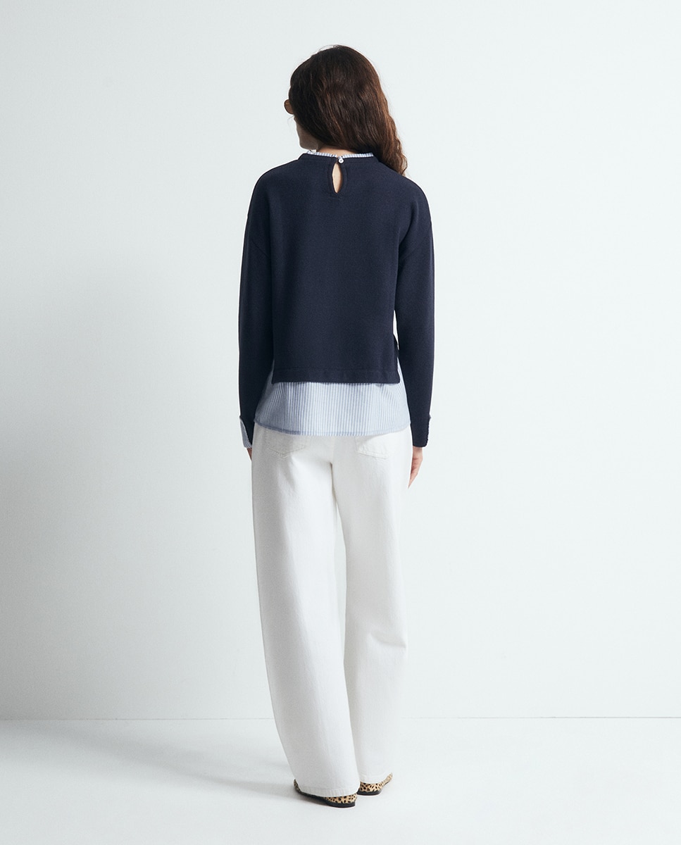 T-shirt Soft com Aba Azul-marinho-5