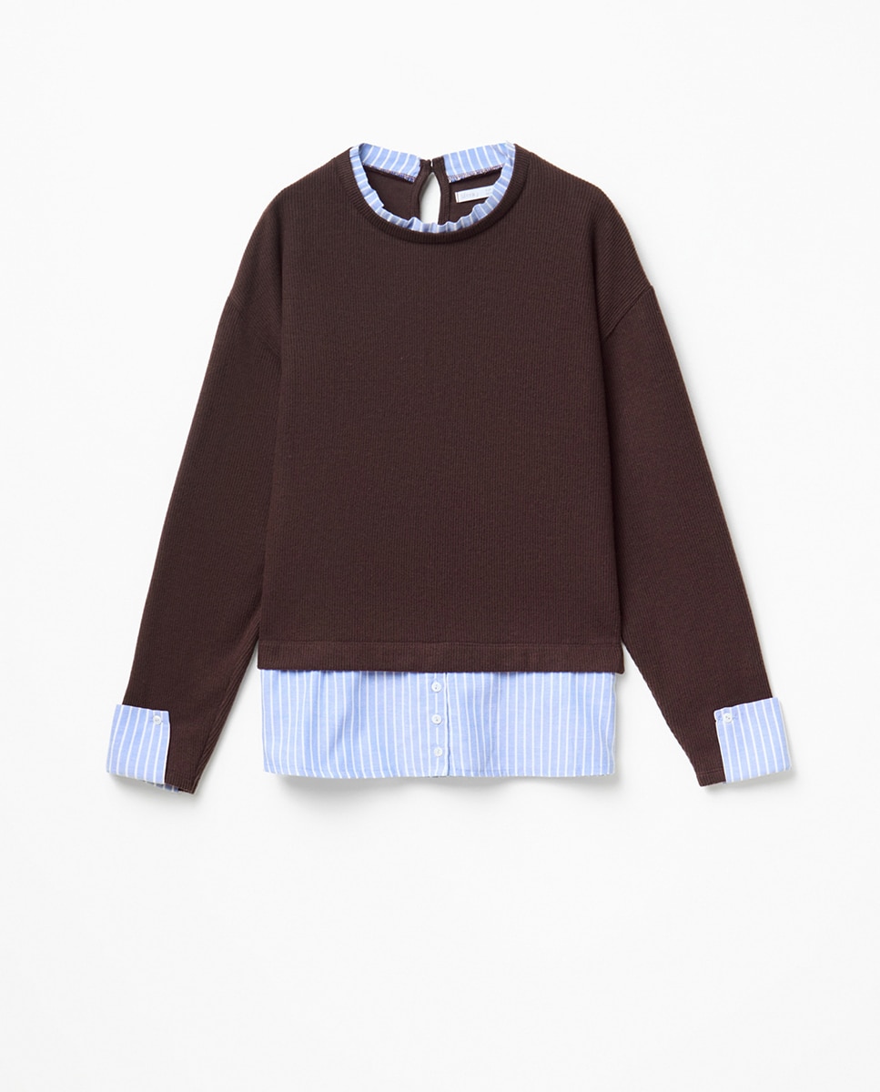 Camiseta soft faldón - Sfera - Marrón Marrón-6