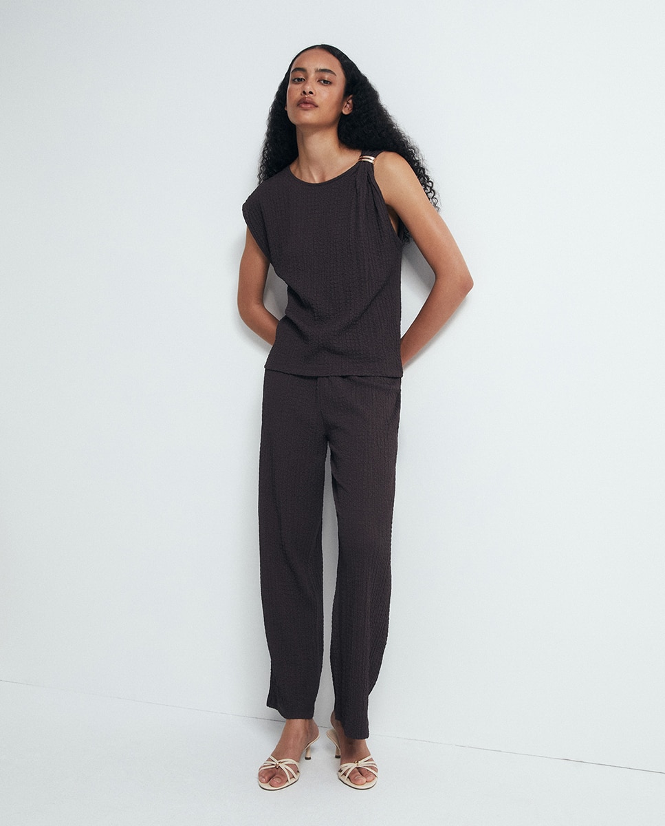 Blusa de Conjunto com Peça Chocolate-2