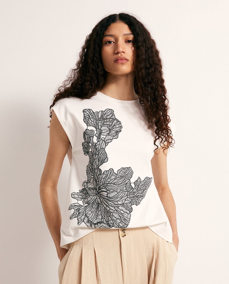 Camiseta print - Sfera - Blanco Blanco-1