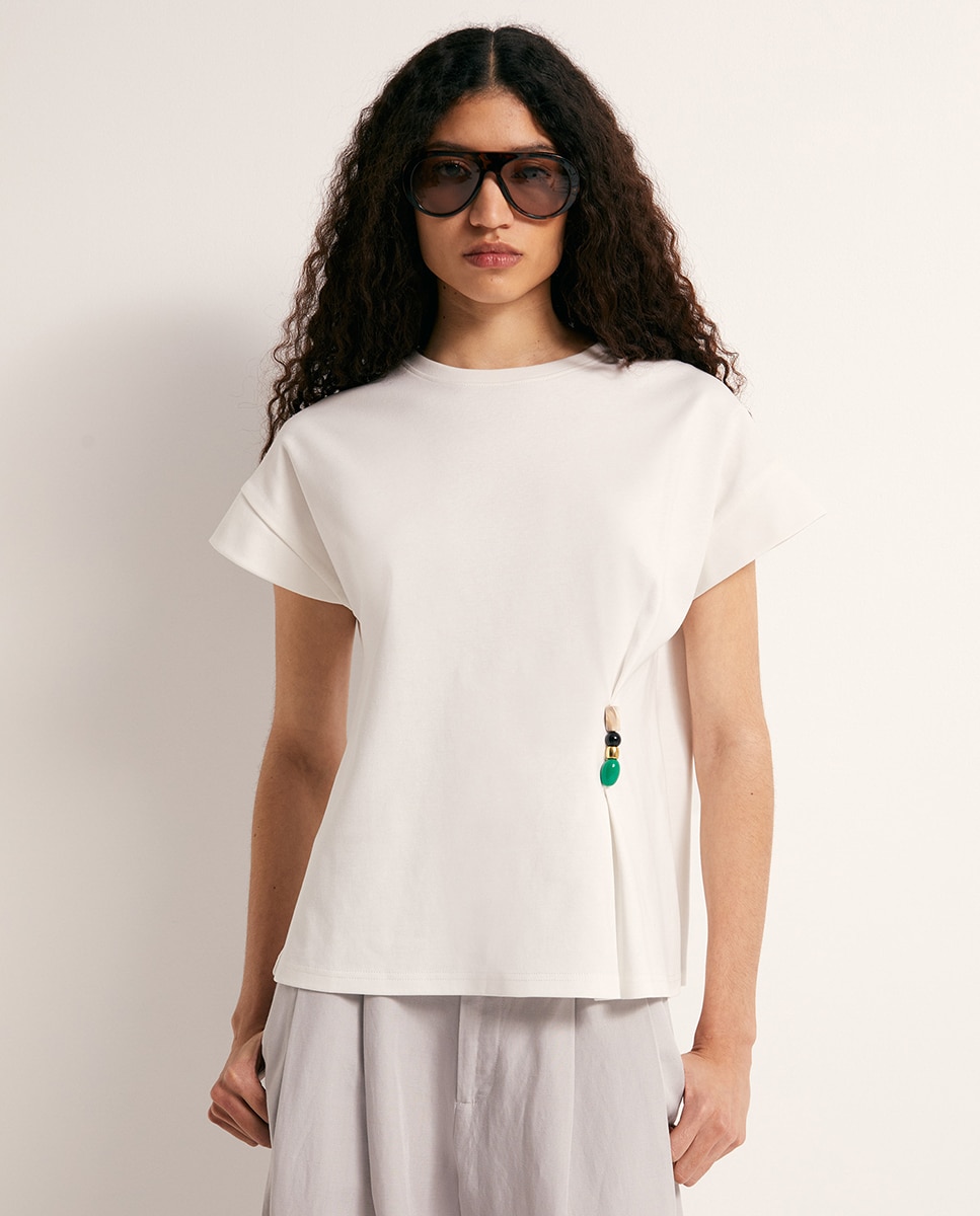 Camiseta broche heavy cotton - Sfera - Blanco Blanco-1