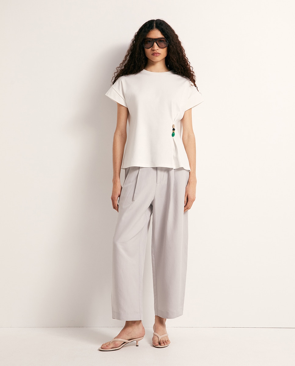 Camiseta broche heavy cotton - Sfera - Blanco Blanco-2