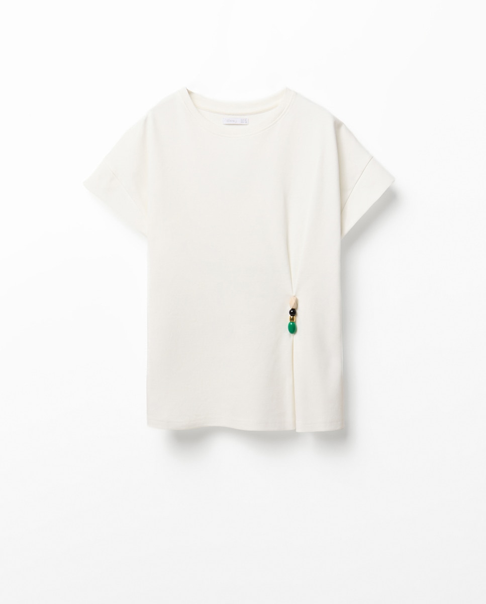 Camiseta broche heavy cotton - Sfera - Blanco Blanco-4