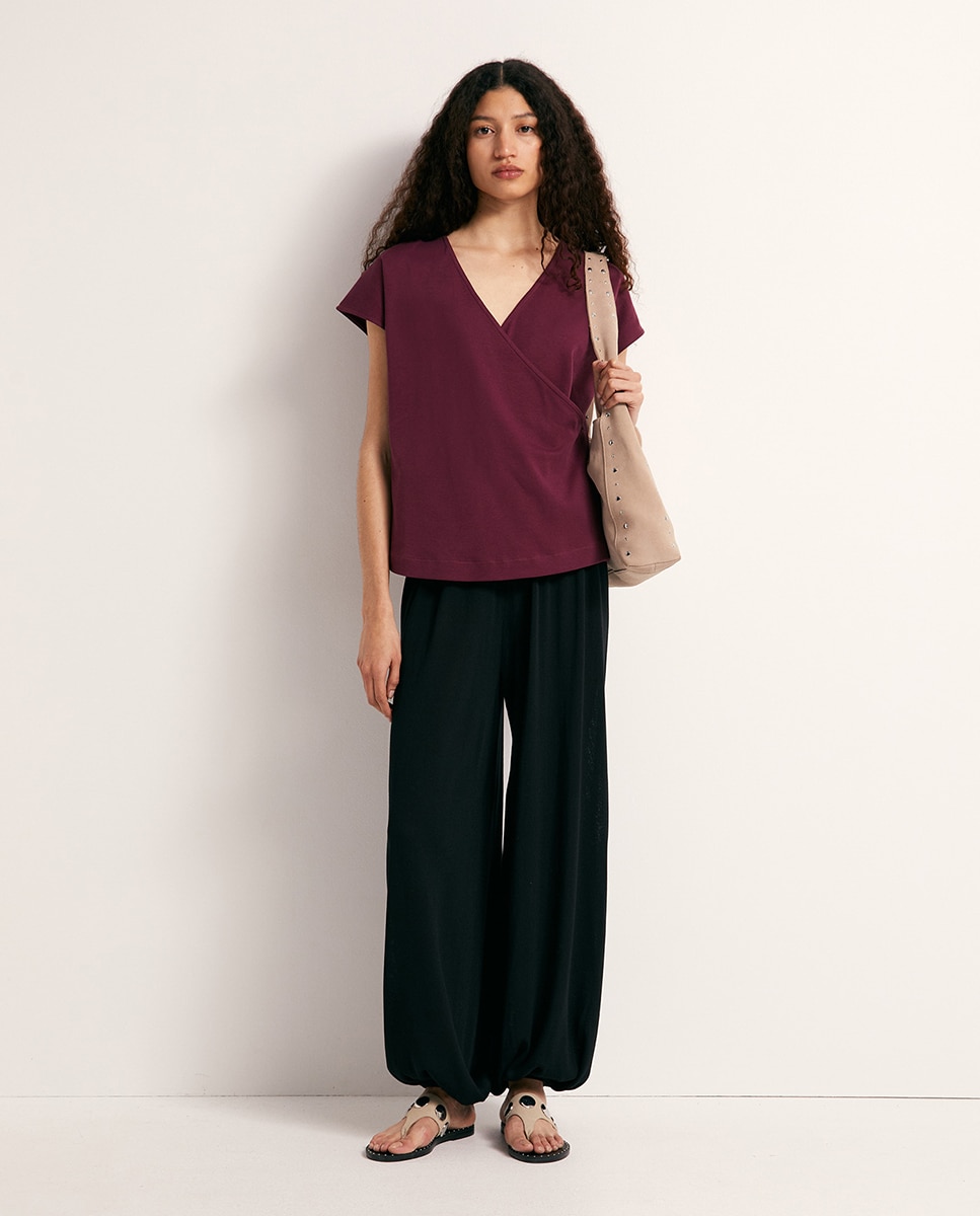 T-shirt Cruzada Heavy Cotton Bordeaux-2