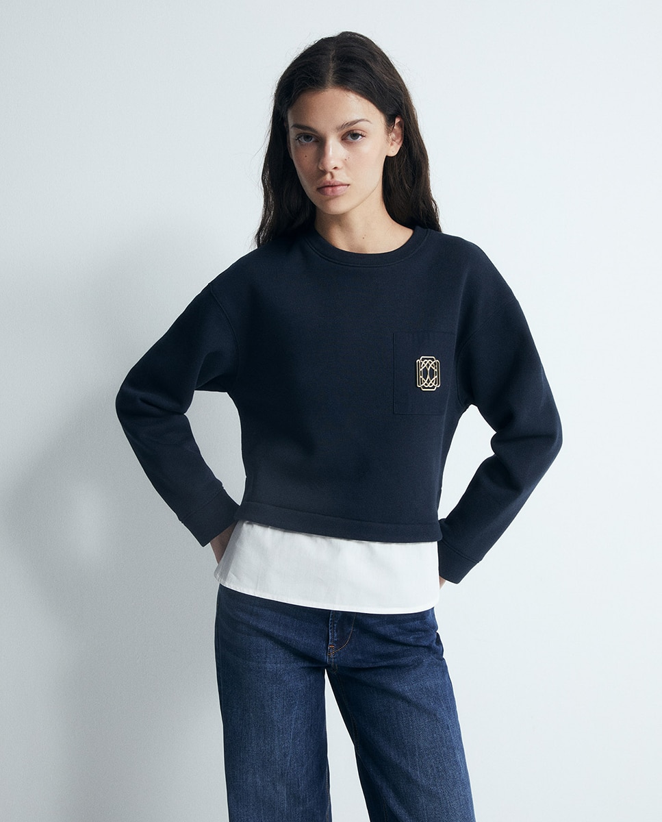 Imagem 0 de Sweatshirt com Peça Metálica