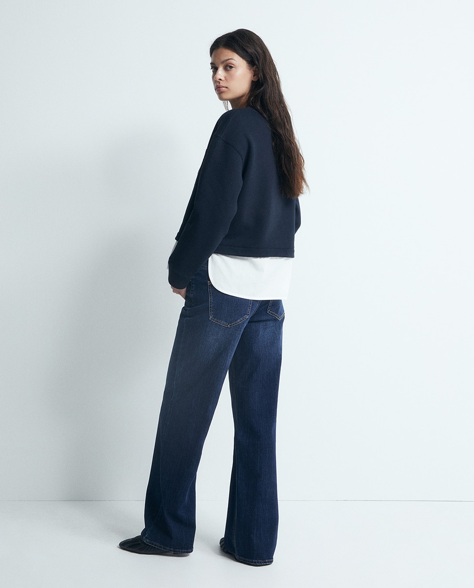 Sweatshirt com Peça Metálica Azul-marinho-4