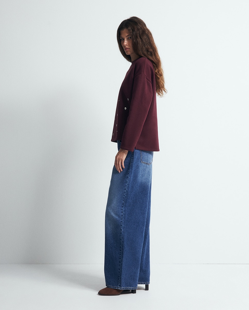 Sweatshirt com Tachas 291 Beringela-4