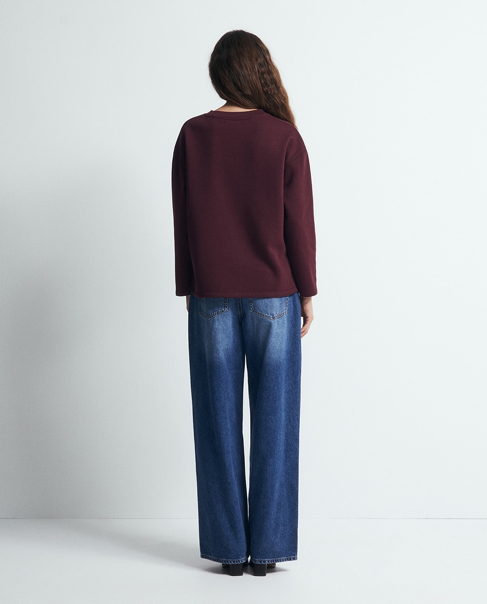 Sweatshirt com Tachas 291 Beringela-5
