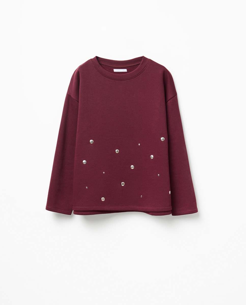 Sweatshirt com Tachas 291 Beringela-6