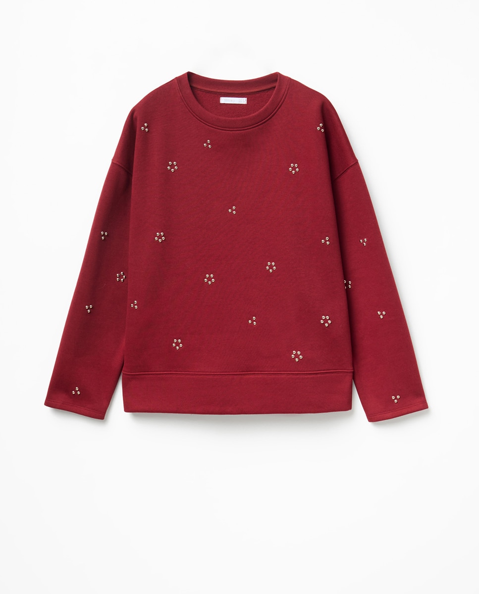 Sweatshirt com Tachas Bordeaux-5