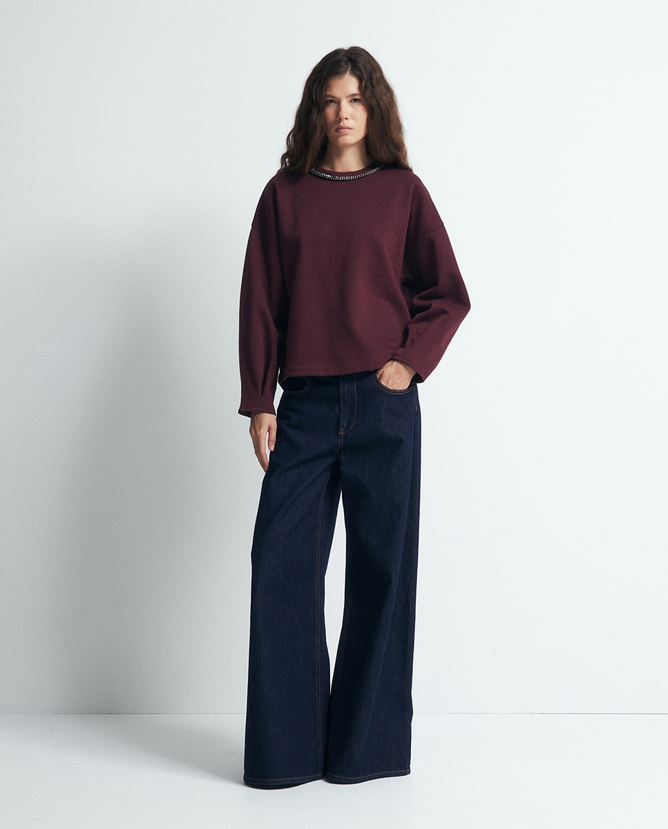 Sweatshirt com Brilhos 291 Beringela-2