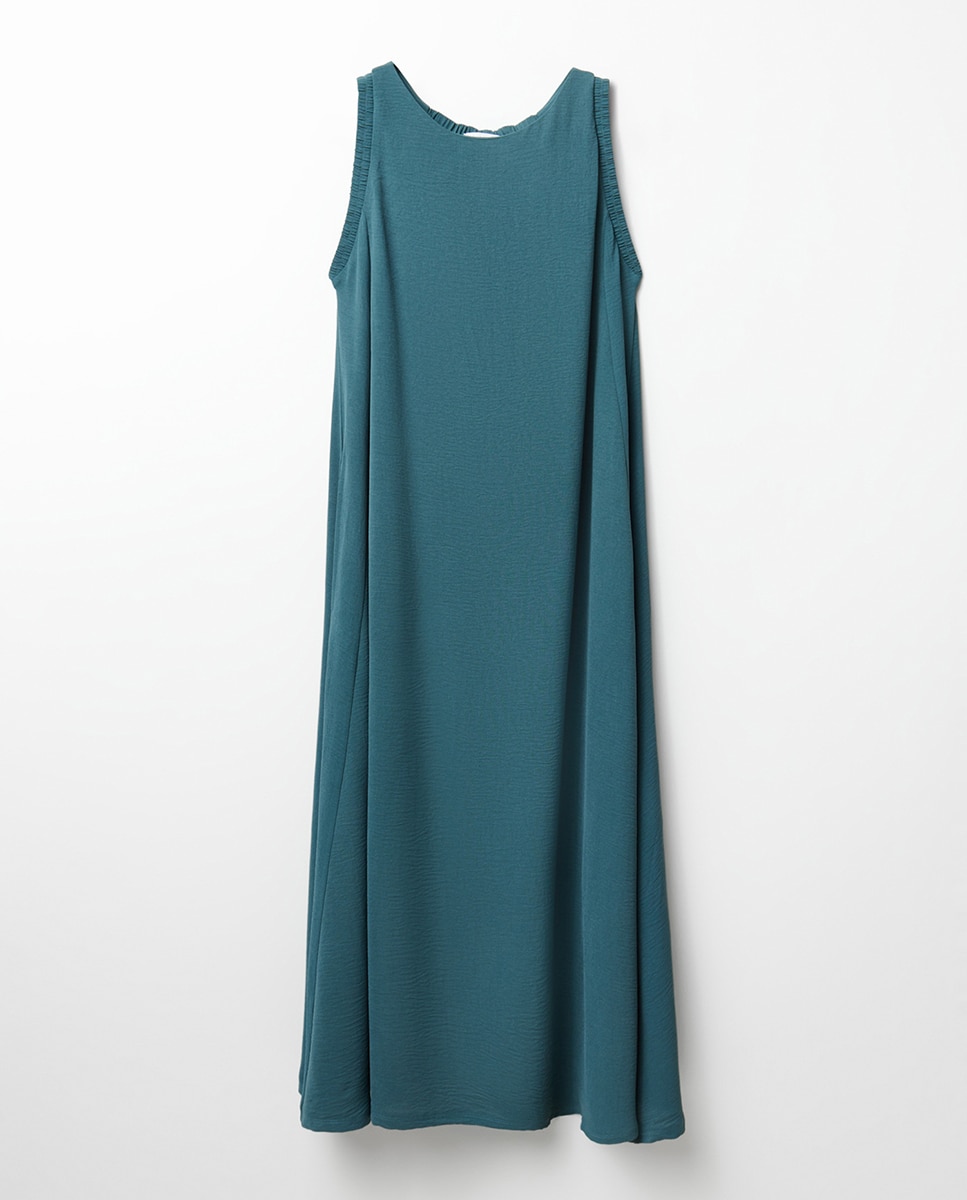 Vestido fluido Verde Pato-5