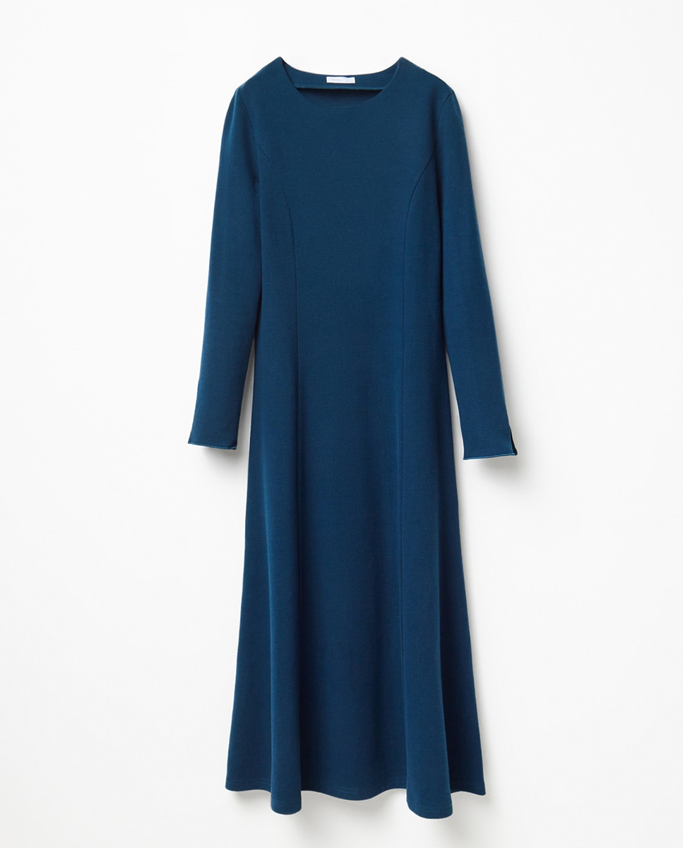 Vestido Evasê Soft 430 Azul Escuro-5