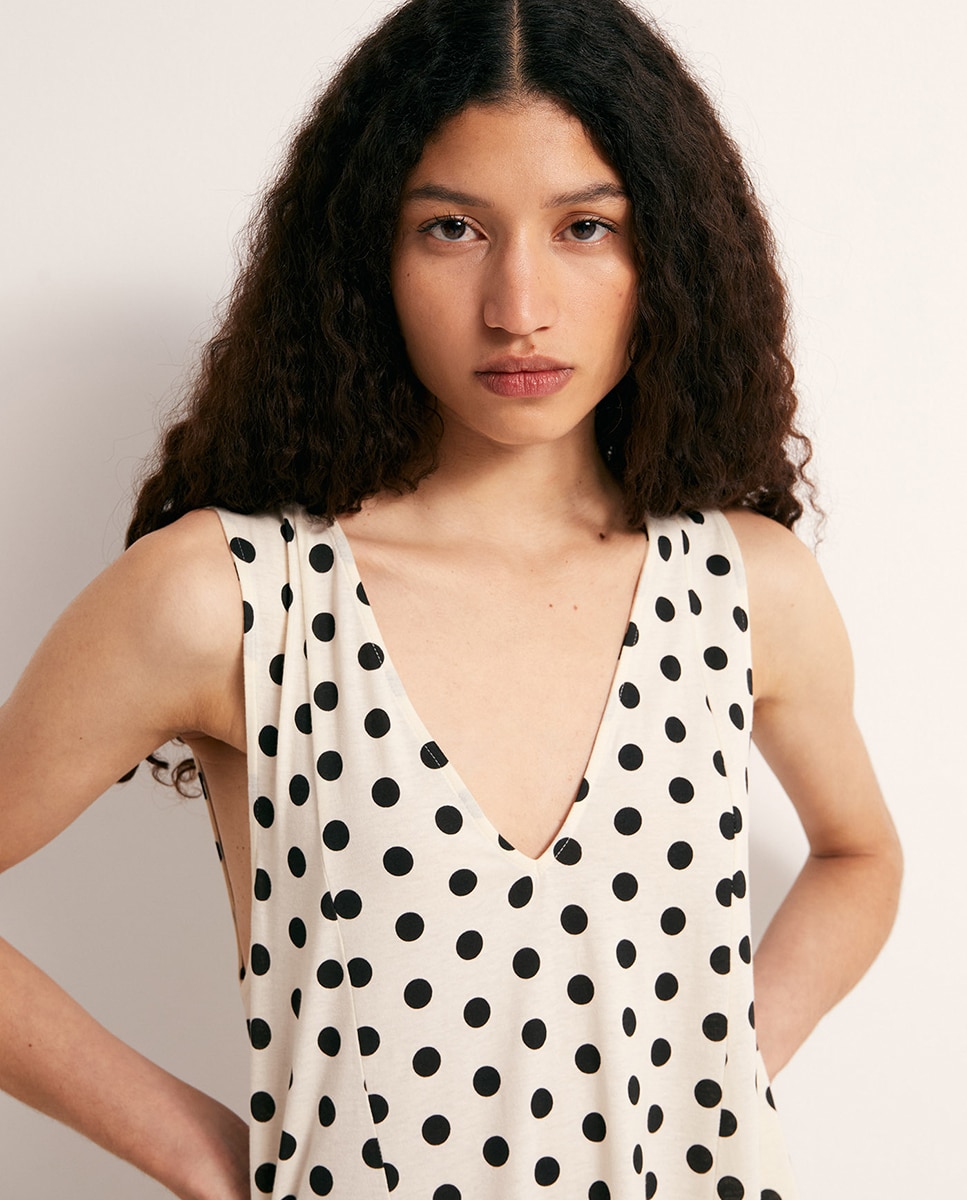 Vestido Estampado de Algodão 120 Cru-3