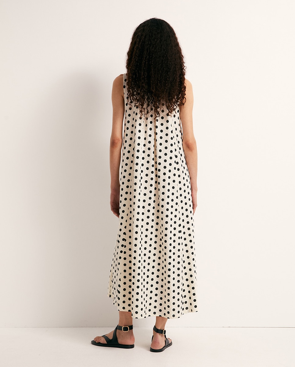 Vestido Estampado de Algodão 120 Cru-4
