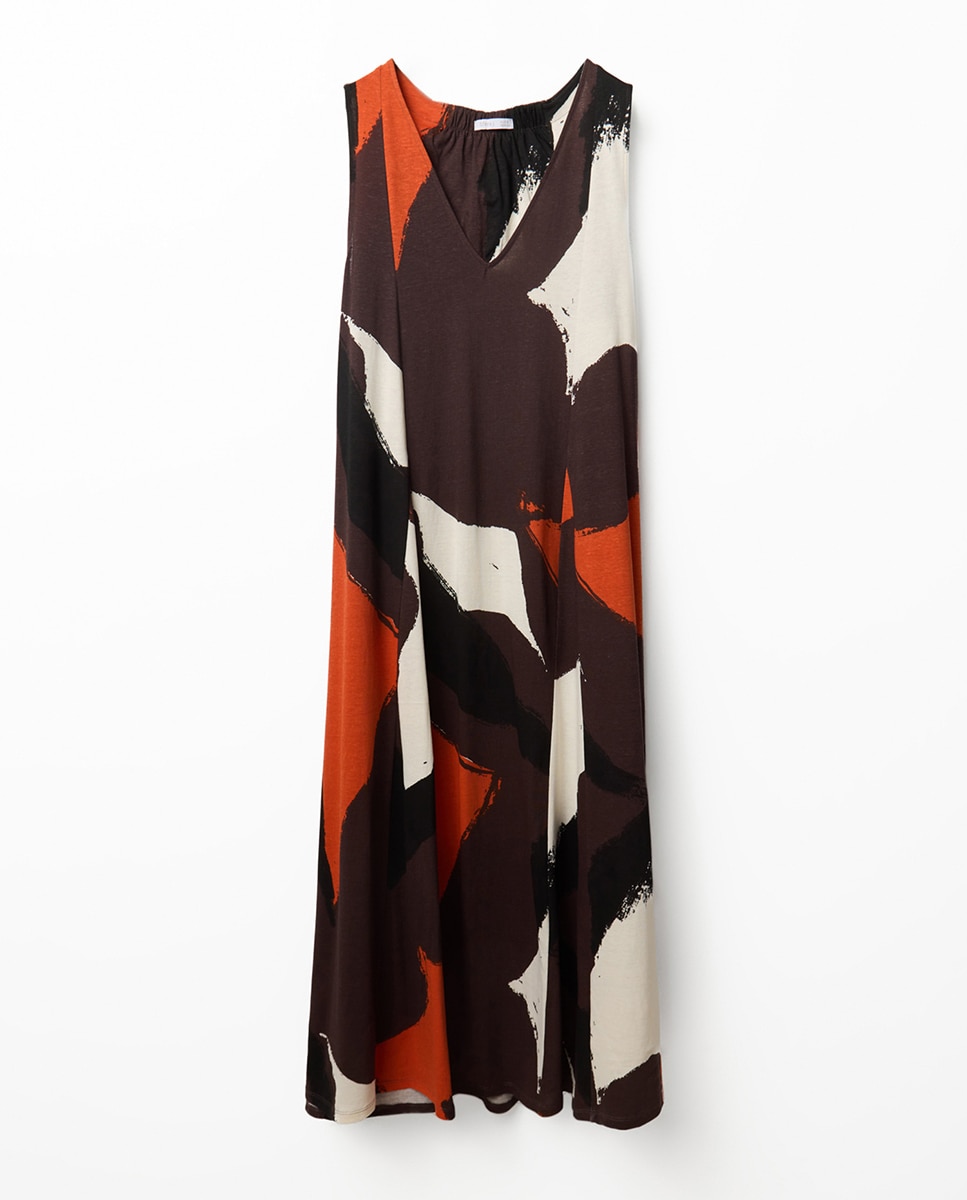 Imagem 0 de Vestido Estampado de Algodão