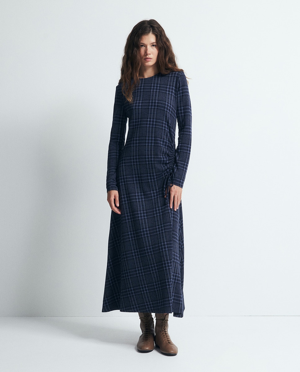 Imagem 0 de Vestido Drapeado aos Quadrados