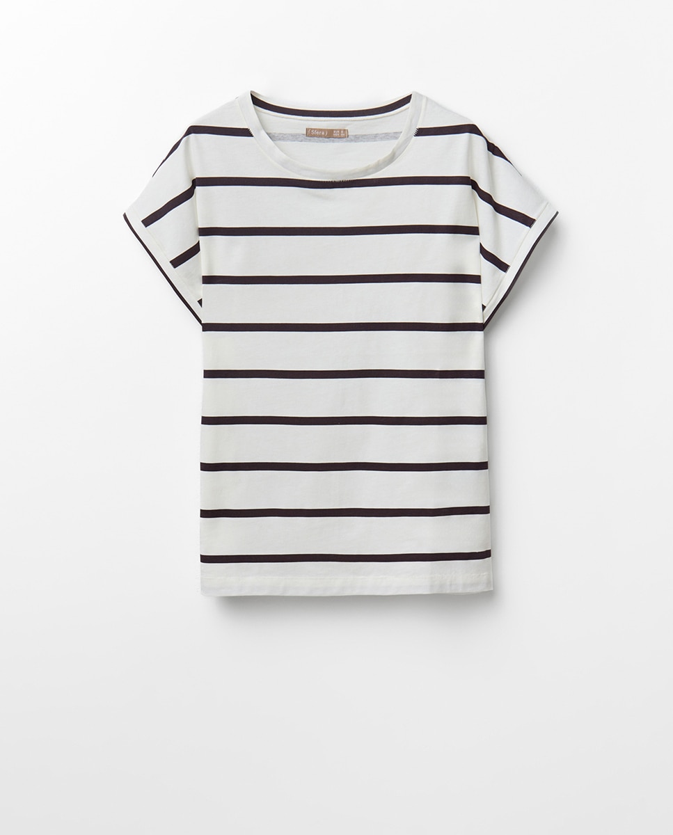 Camiseta manga corta estampada - Sfera - Marrón Marrón-5