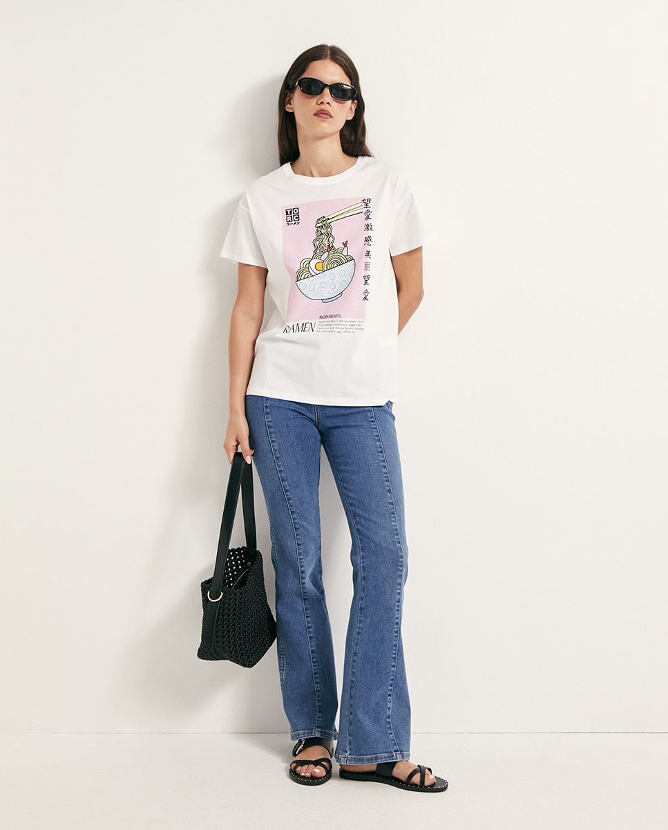 T-shirt Ramen Branco-2