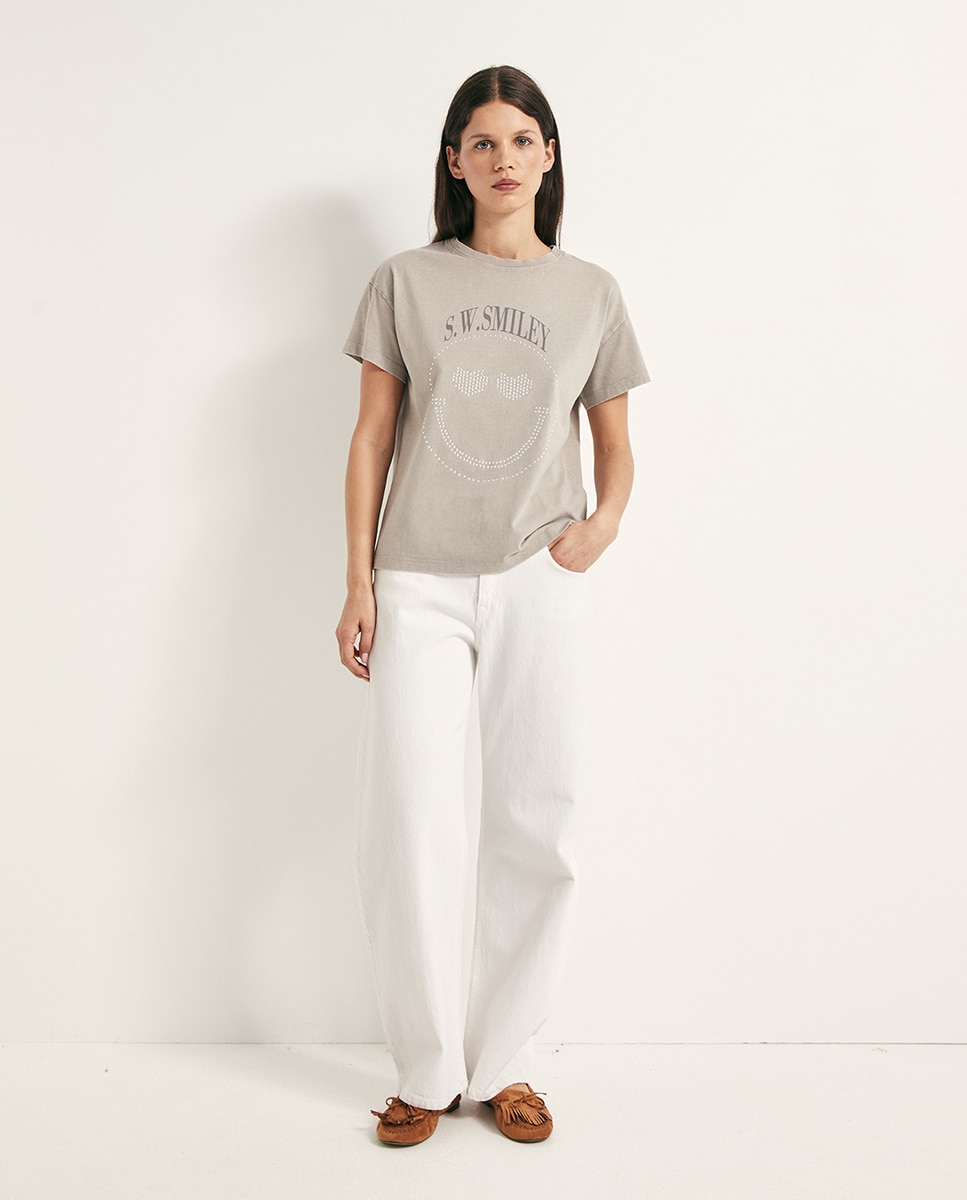 Camiseta iley studs - Sfera - Gris claro Gris claro-2