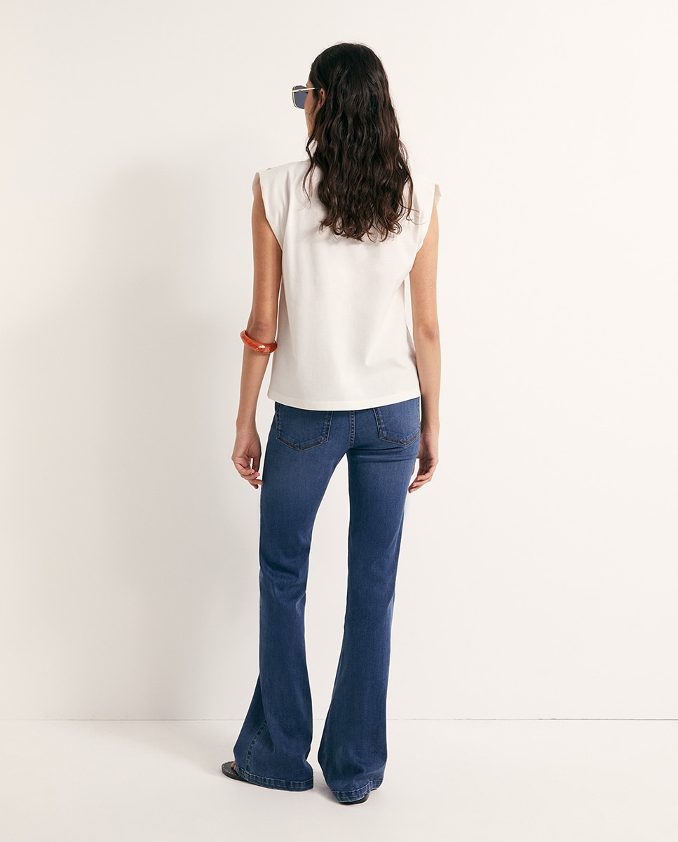 Camiseta lavada - Sfera - Blanco Blanco-4