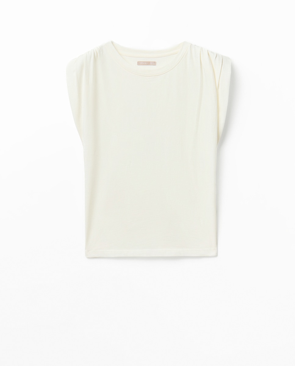 Camiseta lavada - Sfera - Blanco Blanco-5