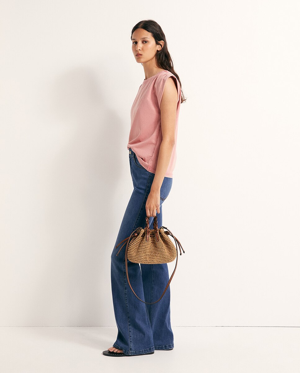 T-shirt com lavagem 200 Rosa-4