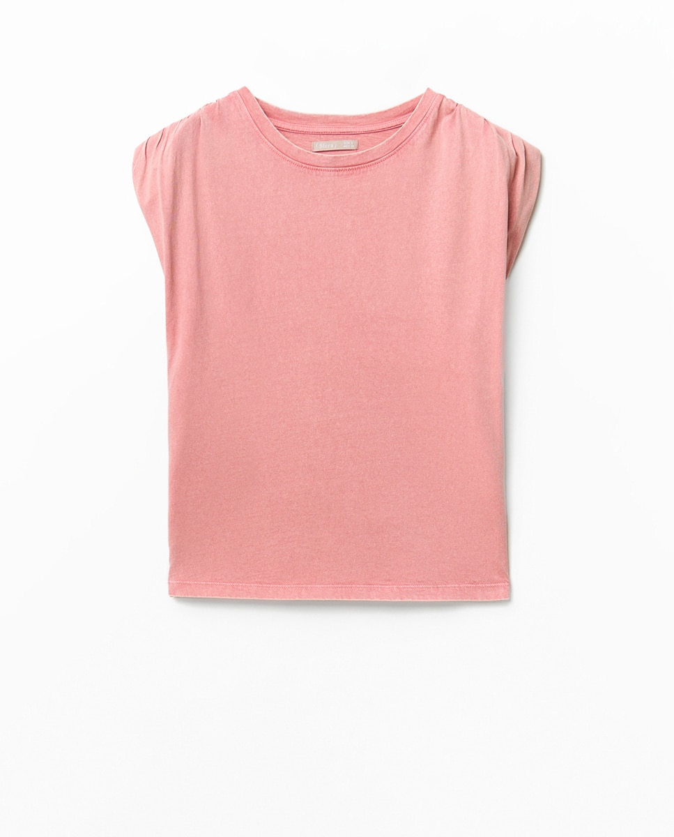 T-shirt com lavagem 200 Rosa-6