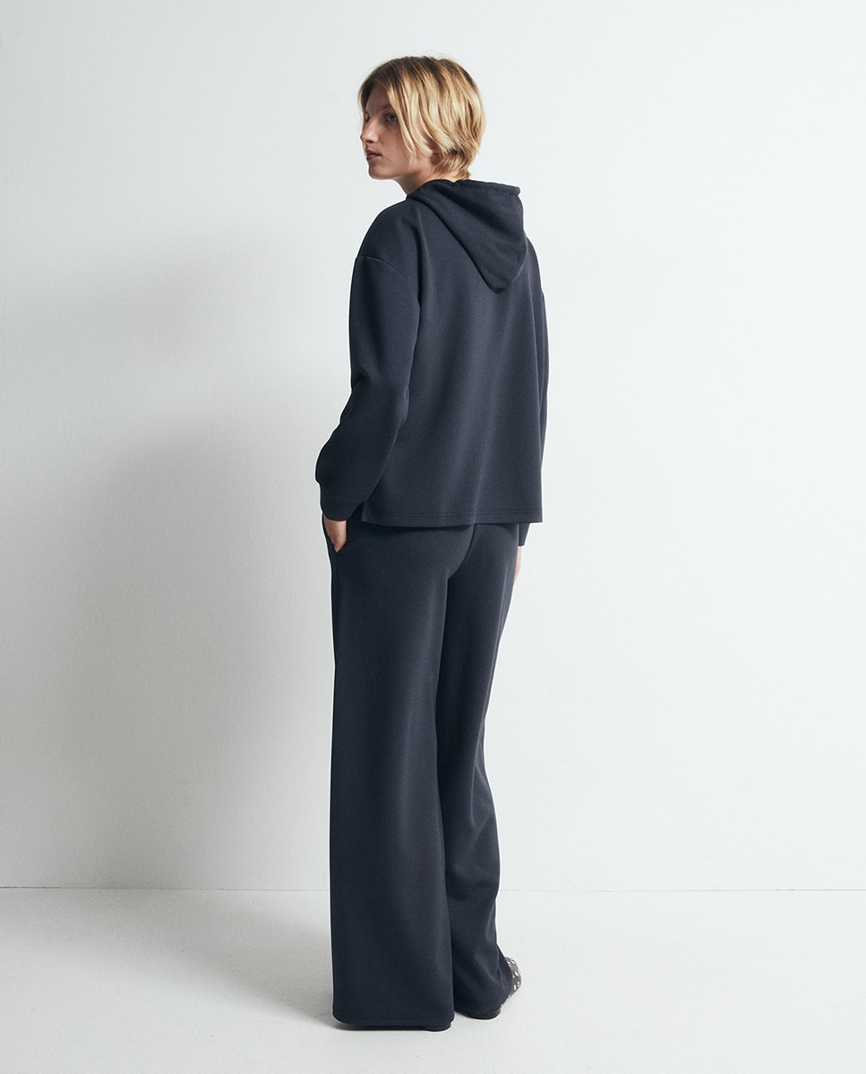 Sweatshirt Soft Touch com Capuz Chumbo-4