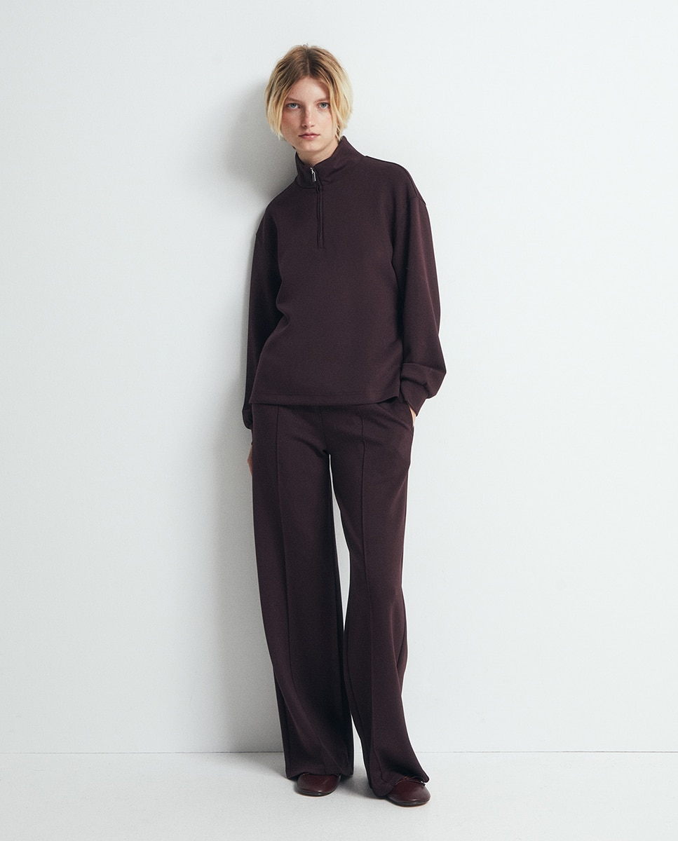 Sweatshirt Básica Soft Touch 291 Beringela-2